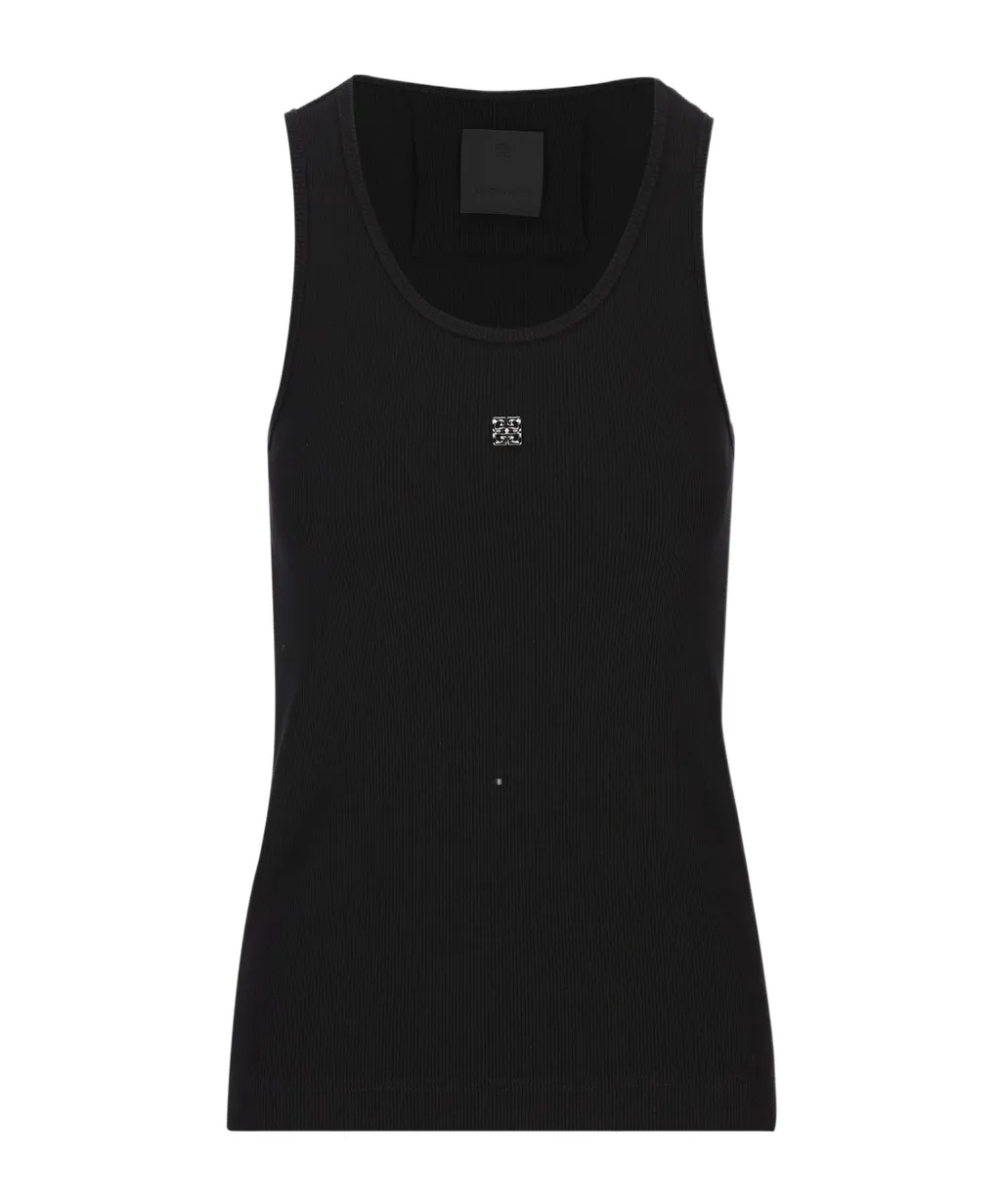 4G Plaque Ribbed Tank Top