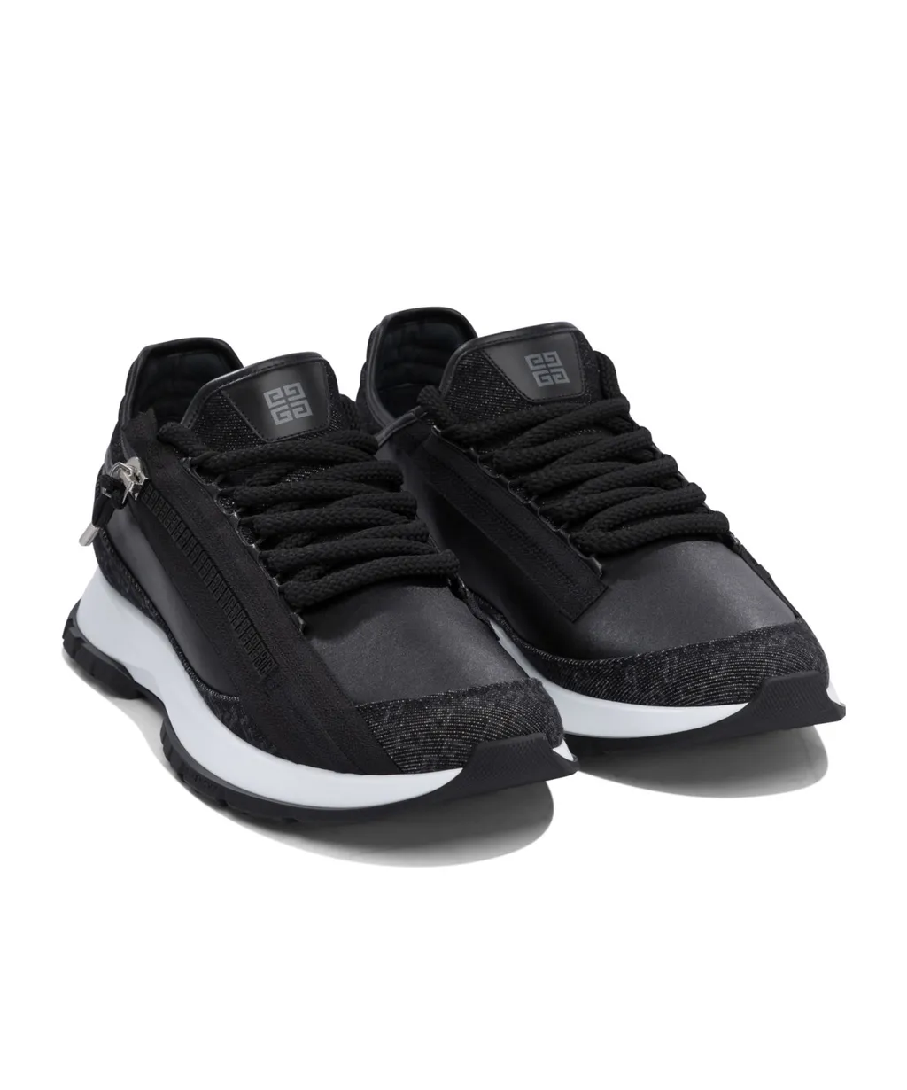 Zip Detailed Lace-Up Sneakers