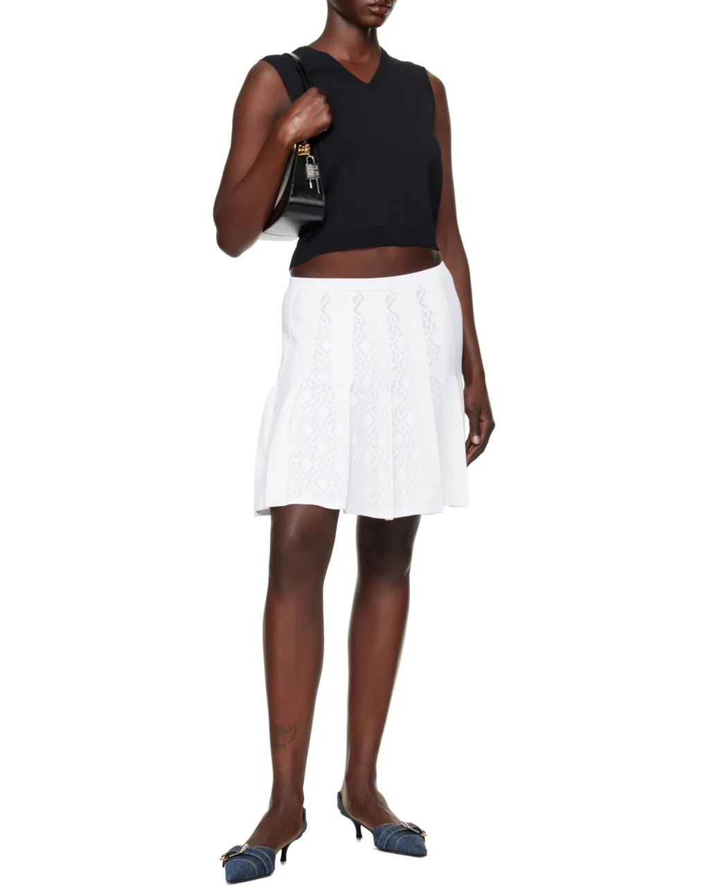 Monogram 72 Jacquard Pleated Mini Skirt