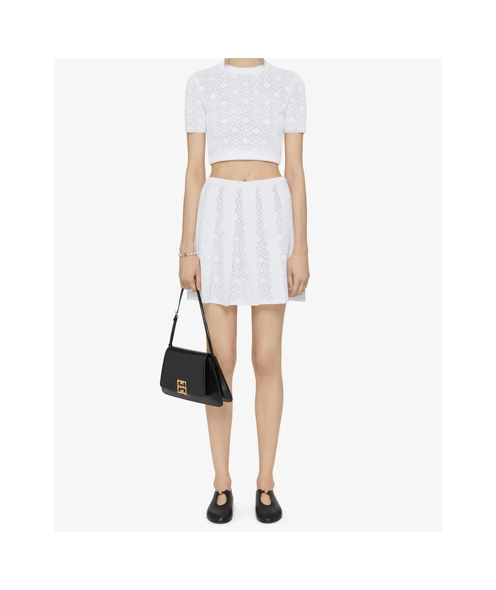 Monogram 72 Jacquard Pleated Mini Skirt