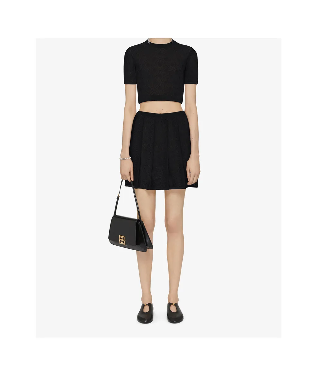 Monogram 72 Jacquard Pleated Mini Skirt