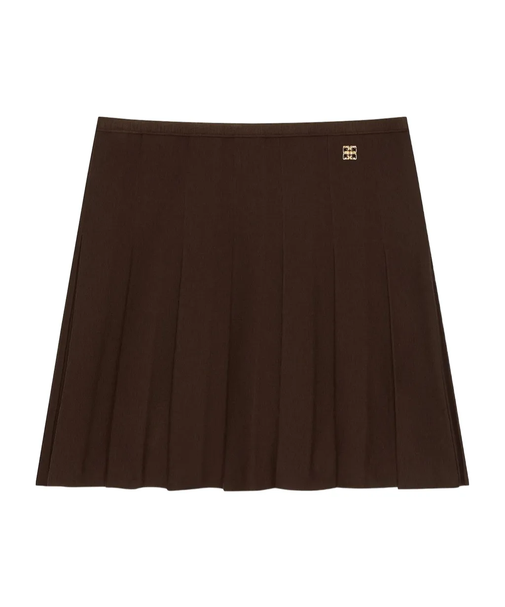 4G Plaque Mini Pleated Skirt