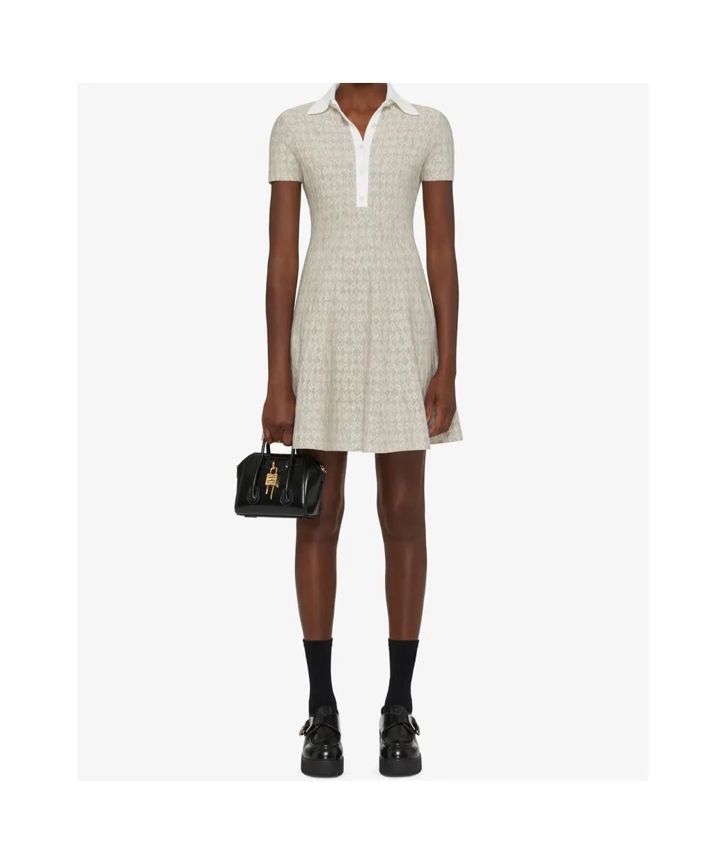 Monogram-Detailed Mini Dress