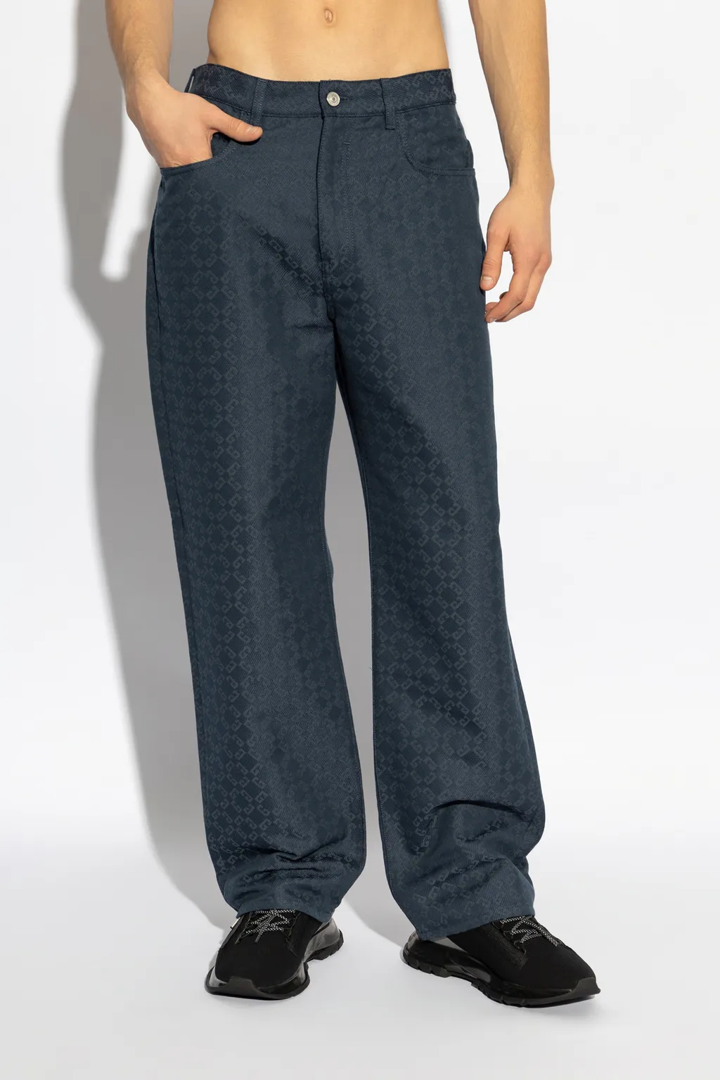 Monogram Straight-Leg Jeans