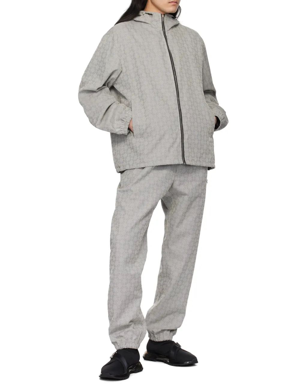 Monogram 72-Jacquard Hooded Windbreaker