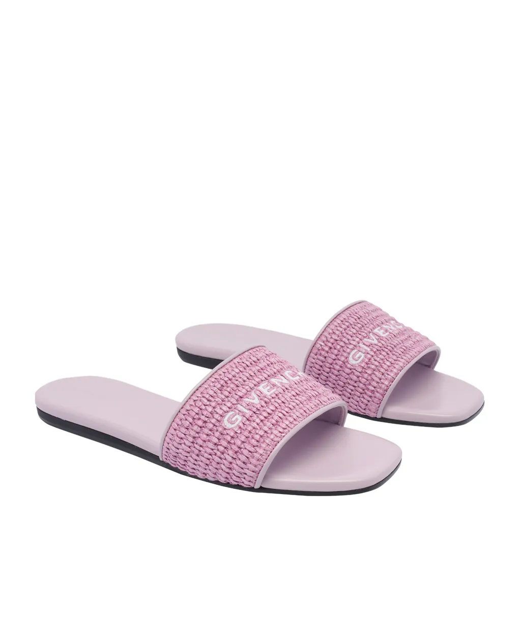 4G Raffia Flat Mules