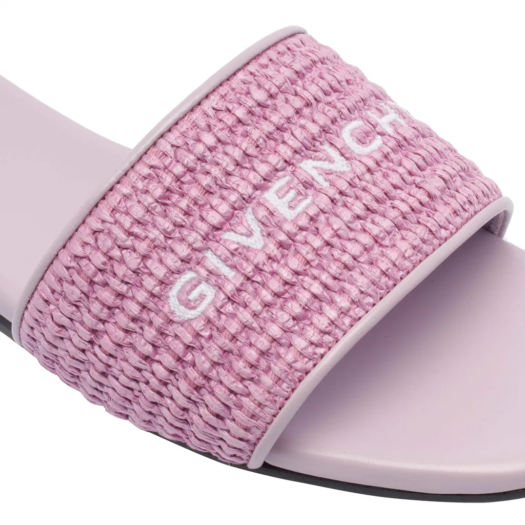 4G Raffia Flat Mules