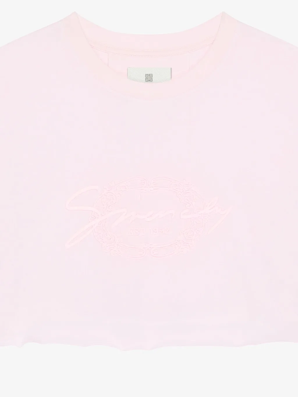 Logo Embroidered Cropped T-Shirt