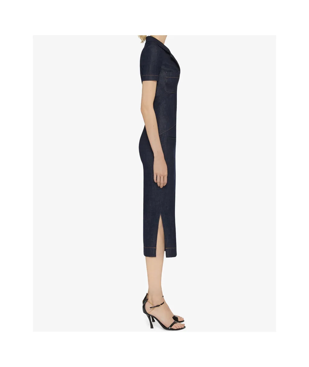 4G Emblem Denim Dress
