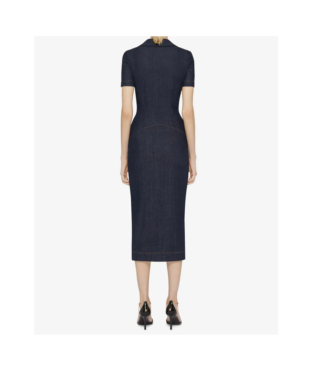 4G Emblem Denim Dress