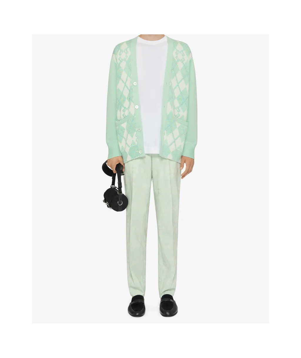 Monogram 72 Argyle Knit Cardigan