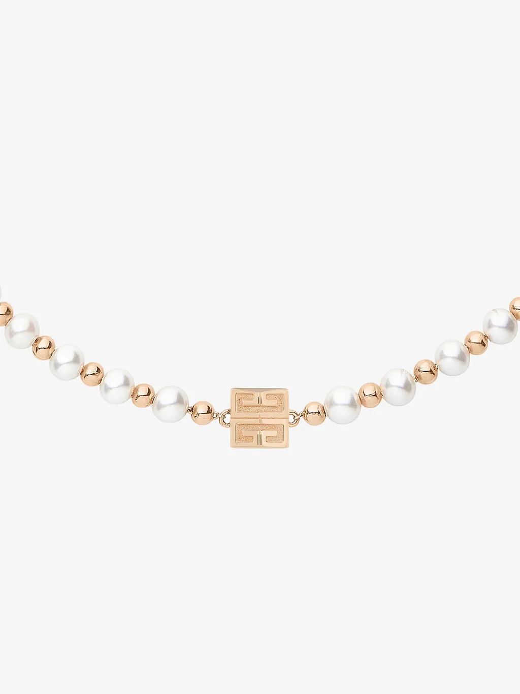 4G Embellished Logo Plaque Necklace