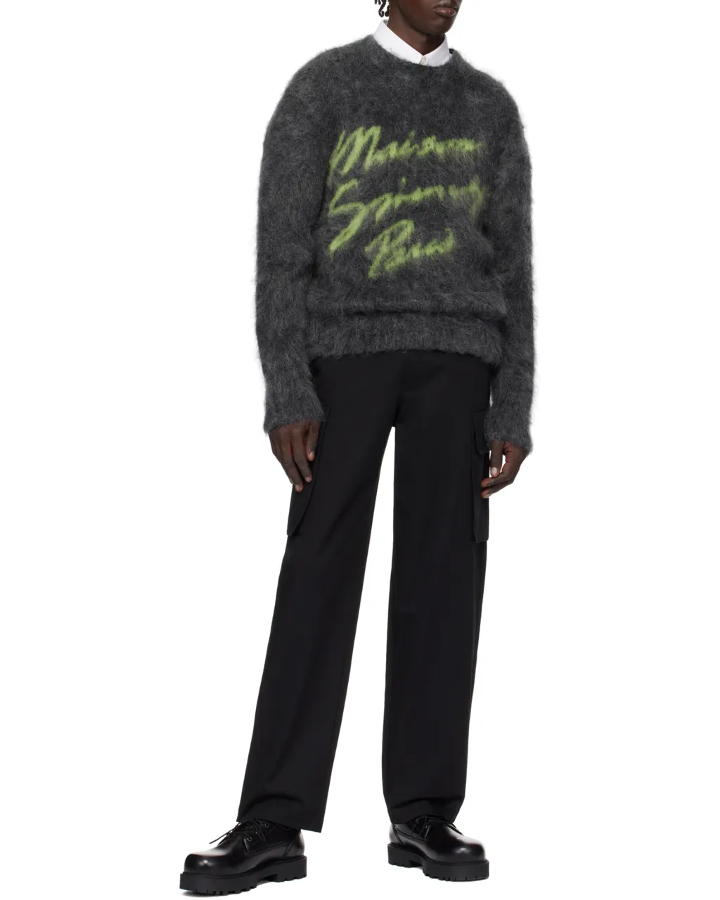 Logo Jacquard Brushed Sweater