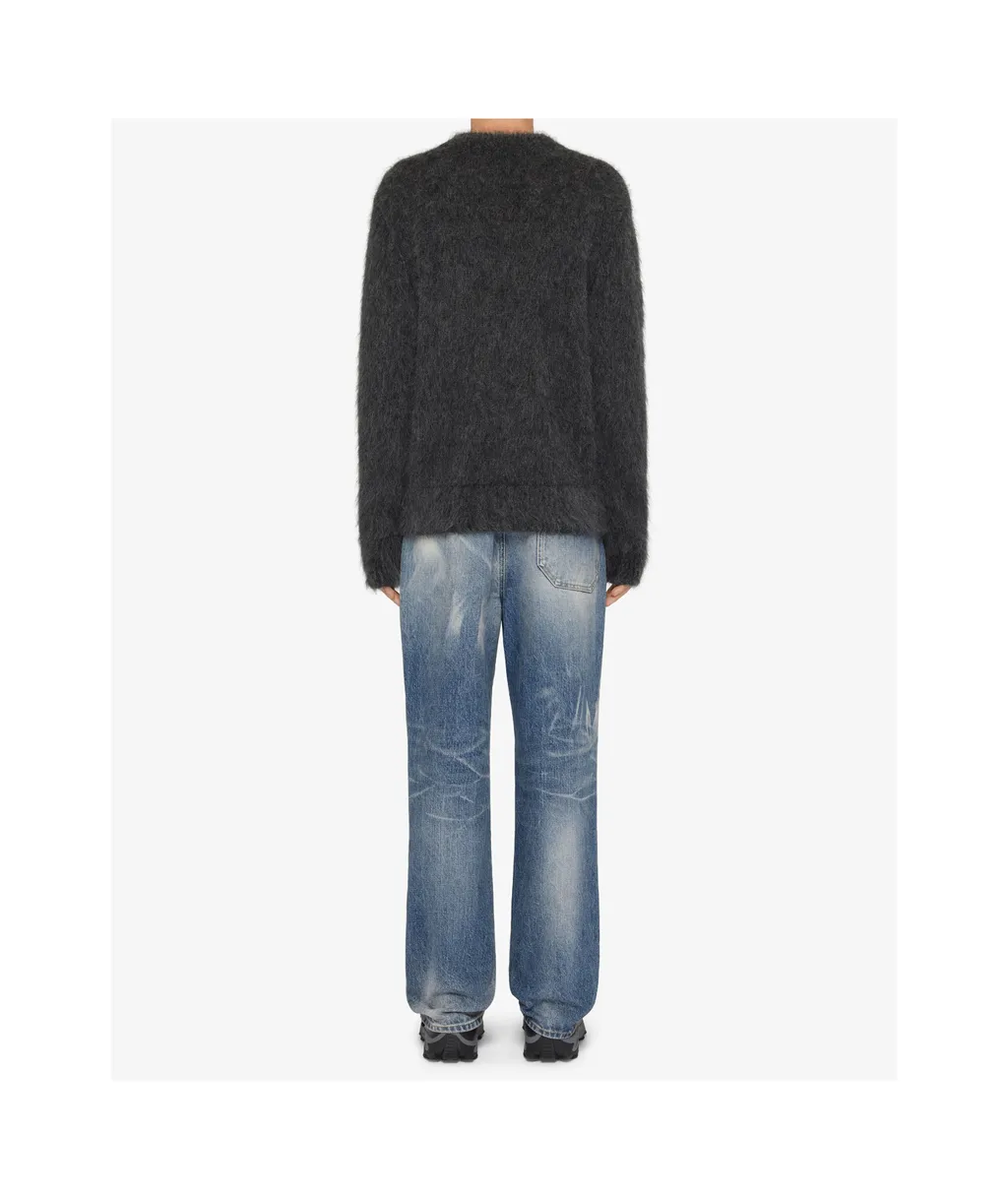 Logo Jacquard Brushed Sweater