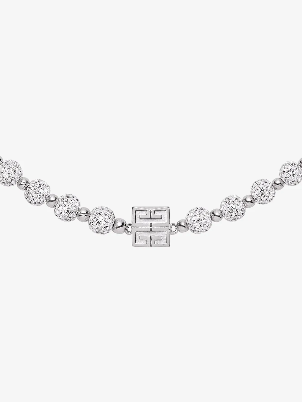 4G Embellished Logo Plaque Necklace