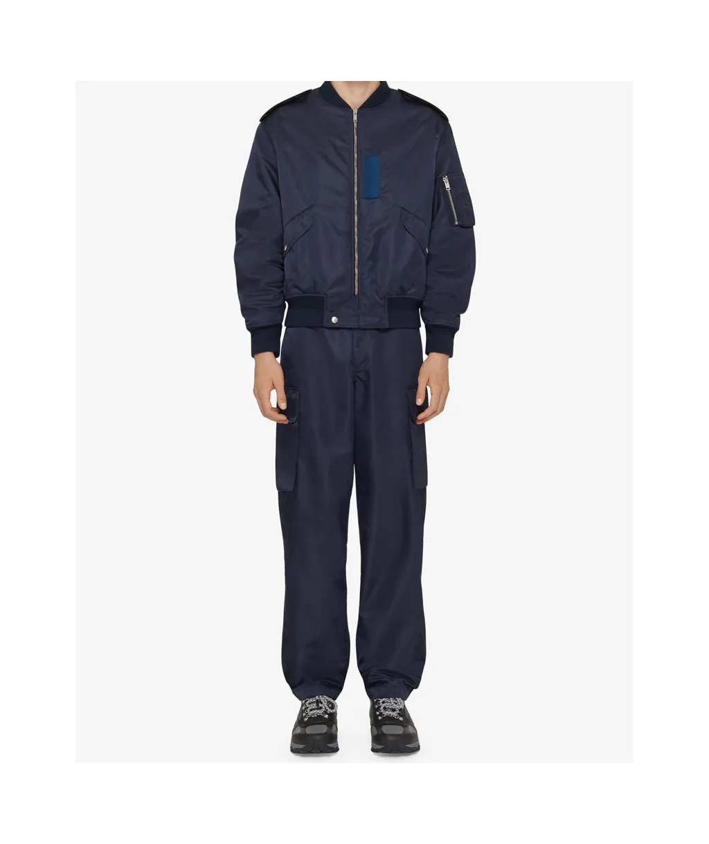 Medallion Embroidered Bomber Jacket