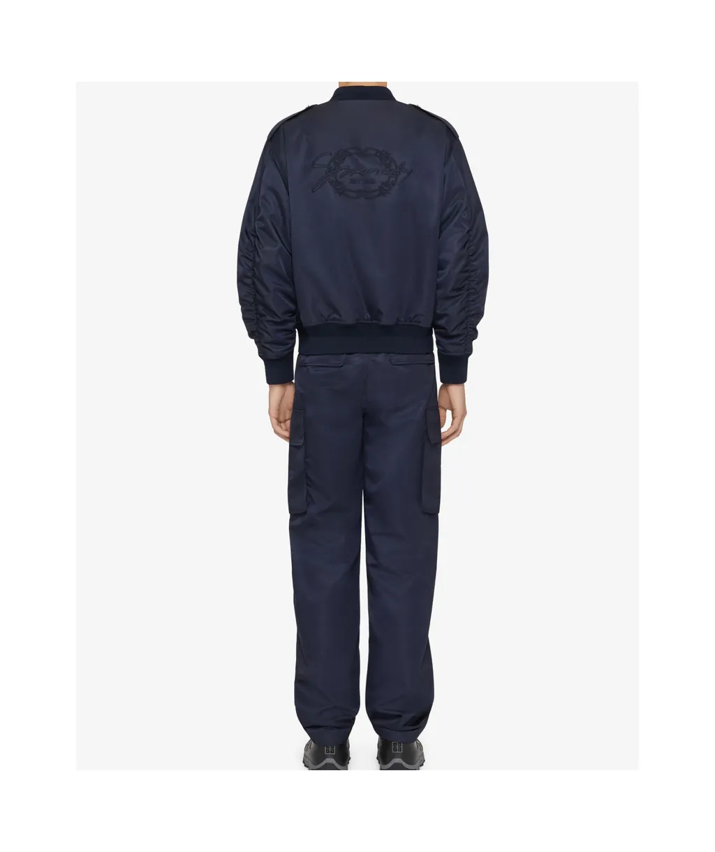 Medallion Embroidered Bomber Jacket