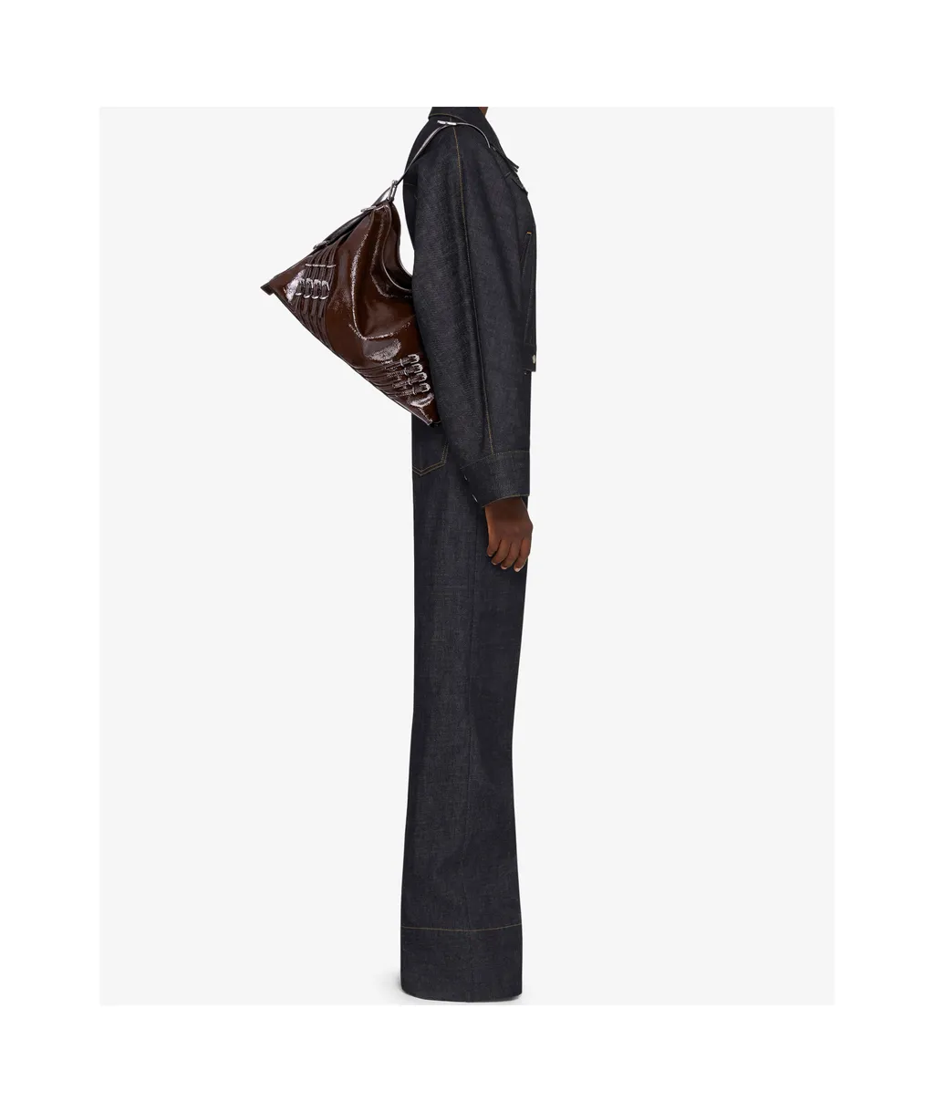 Voyou Buckle Detailed Medium Shoulder Bag