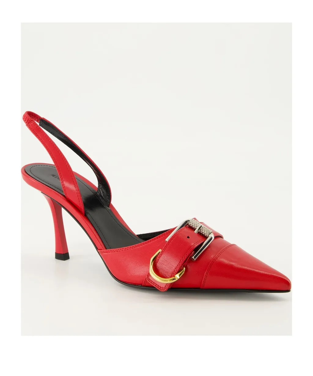 Voyou Buckle Detailed Slingback Pumps