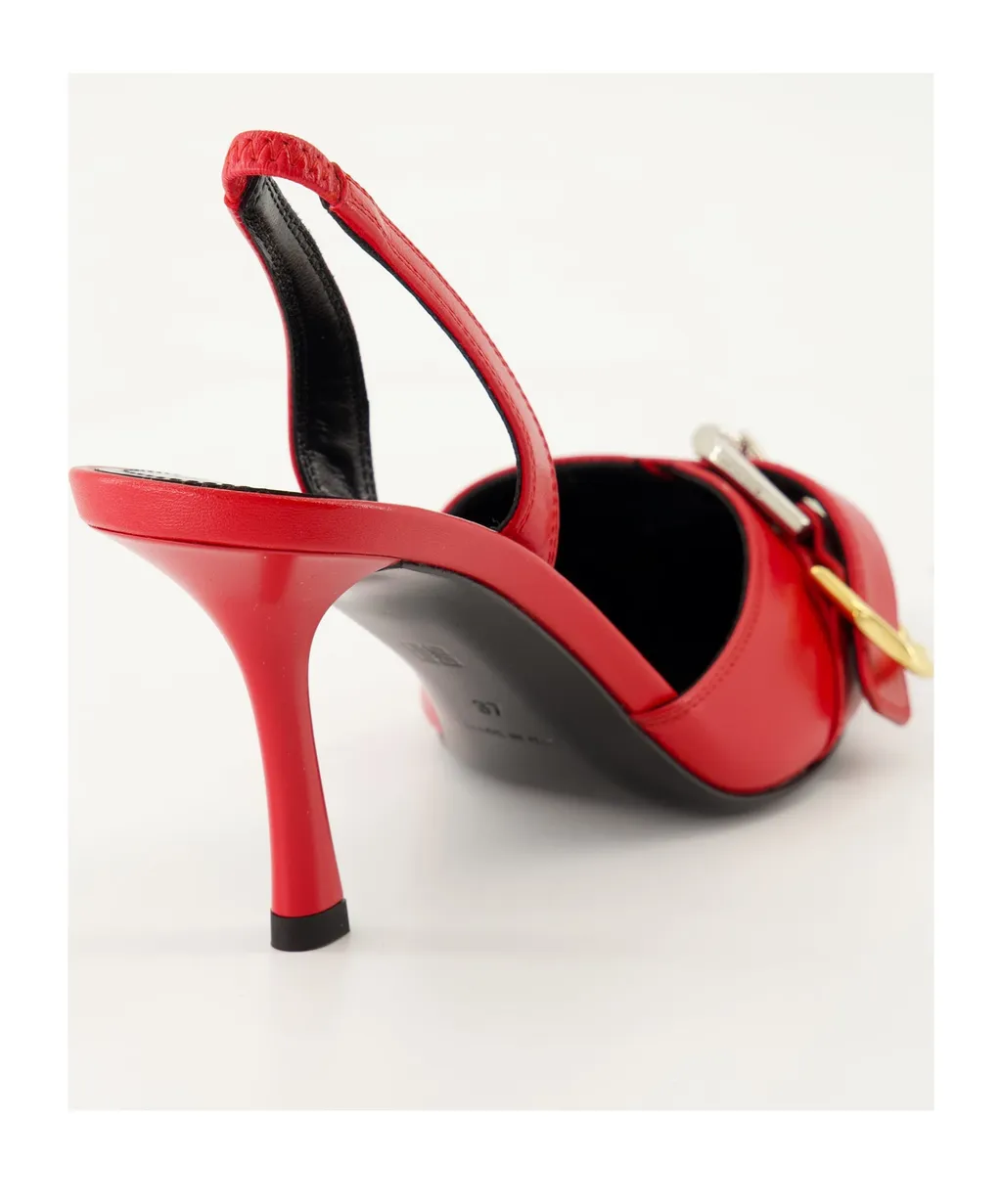 Voyou Buckle Detailed Slingback Pumps