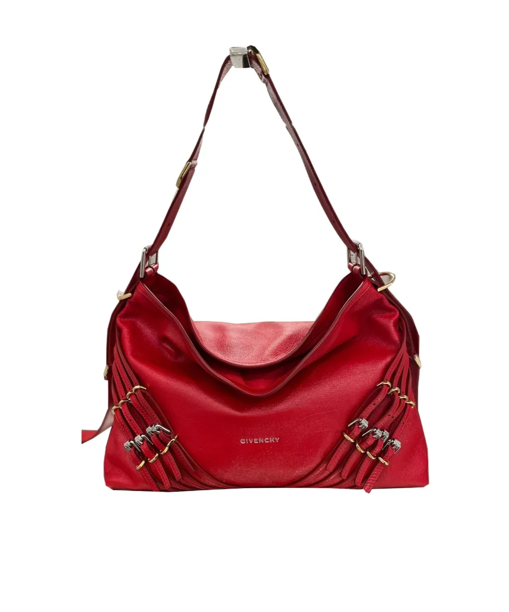 Voyou Buckle Detailed Medium Shoulder Bag