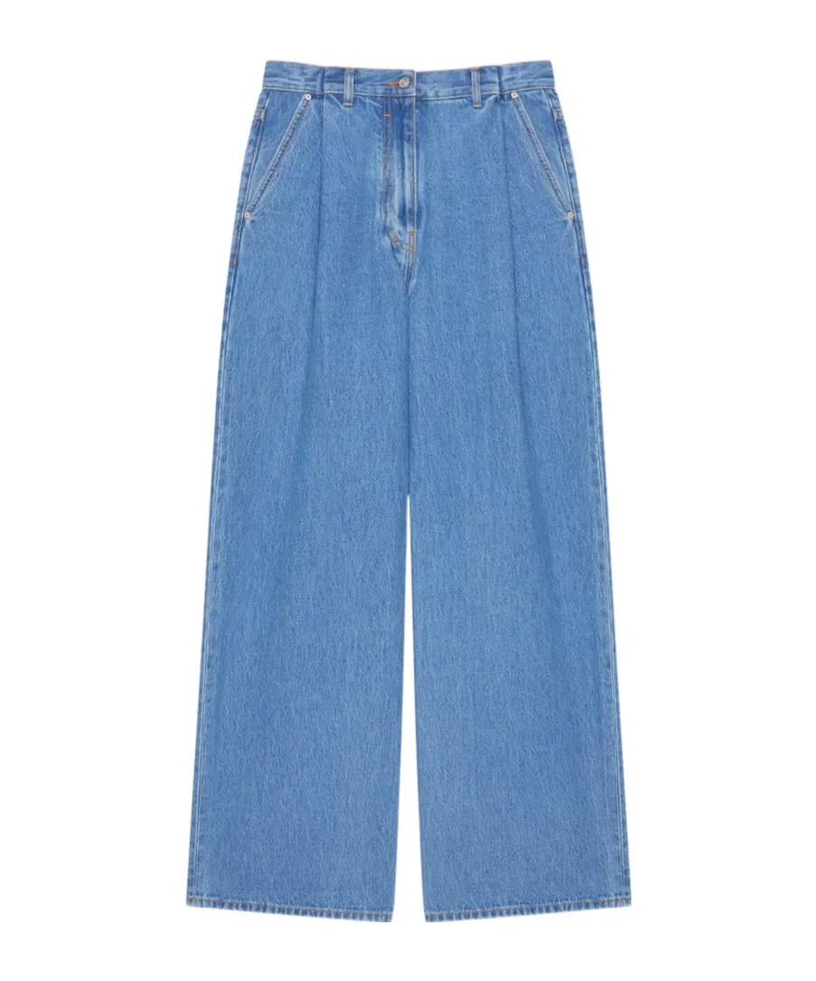 4G Plaque Wide-Leg Jeans