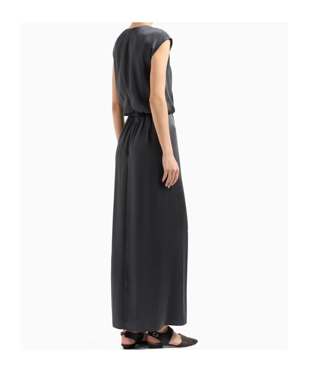 Sleeveless Satin Maxi Dress