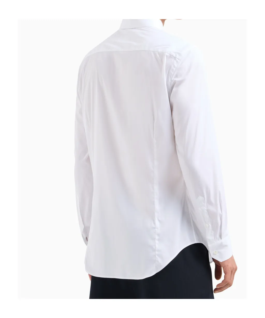 Curved Hem Poplin Shirt