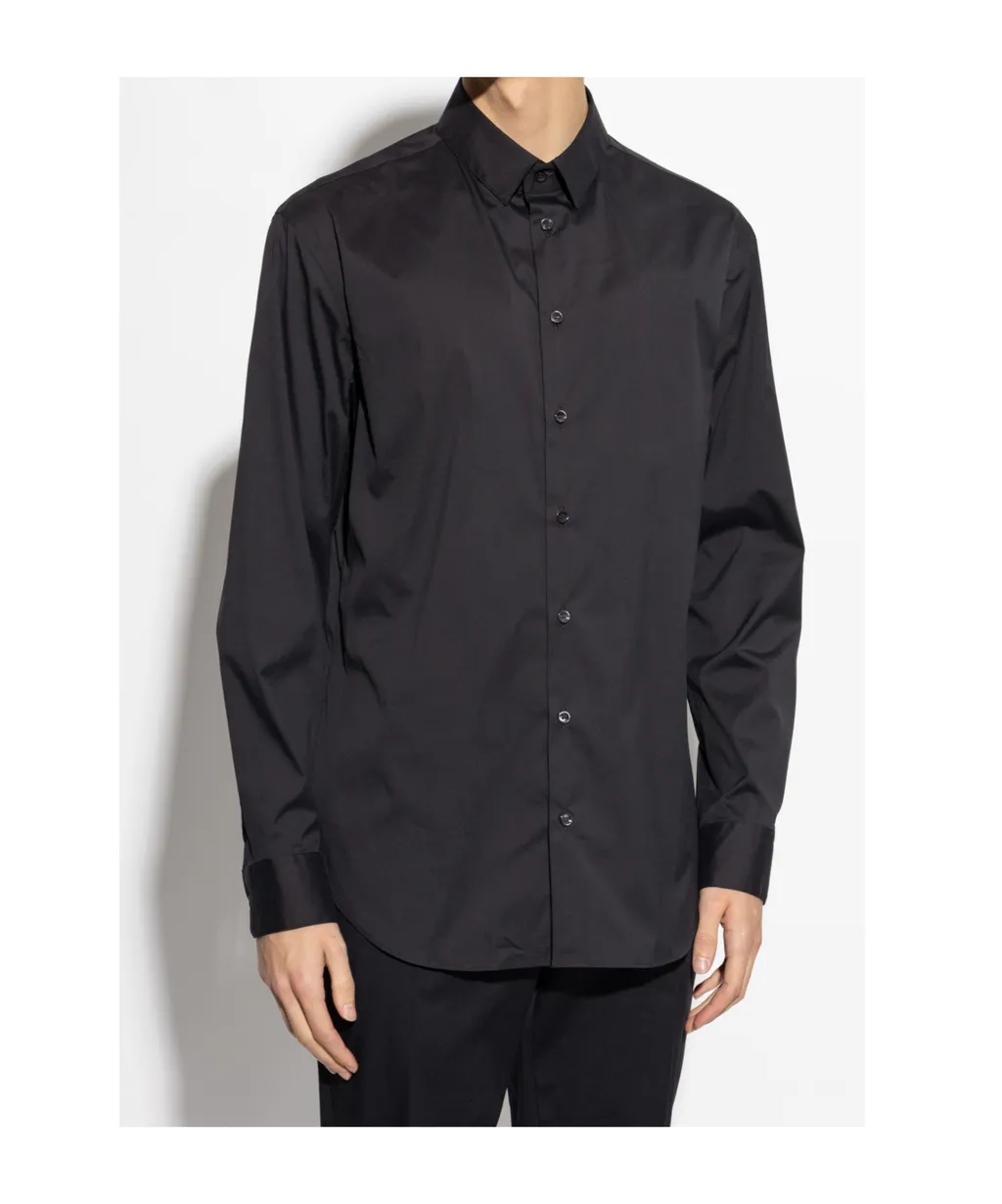 Curved Hem Poplin Shirt