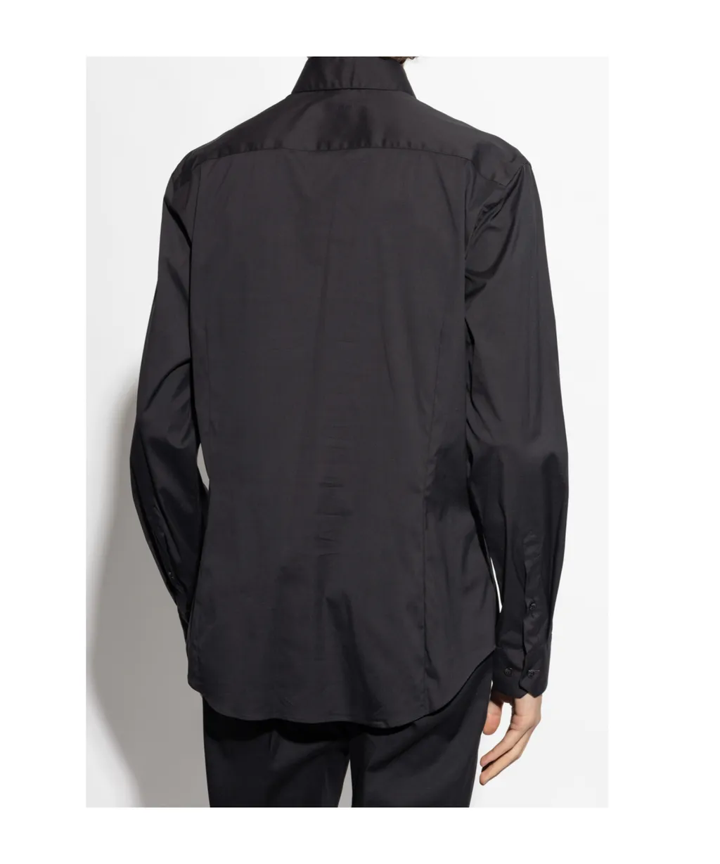 Curved Hem Poplin Shirt