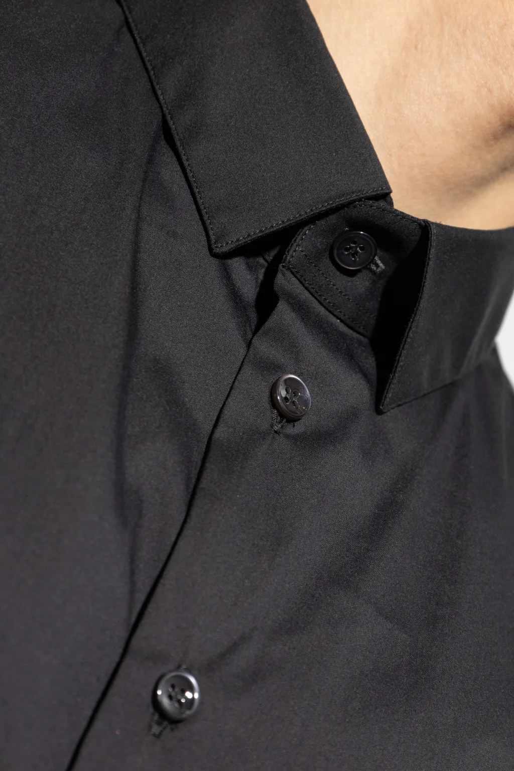 Curved Hem Poplin Shirt