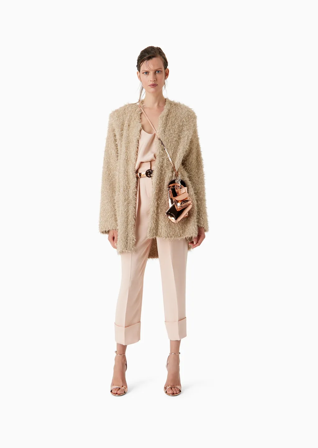Mid Rise Glitter Detailed Trousers