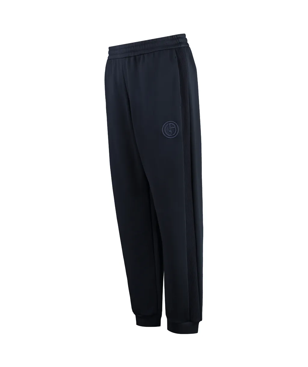 Logo Embroidered Elastic Waist Pants