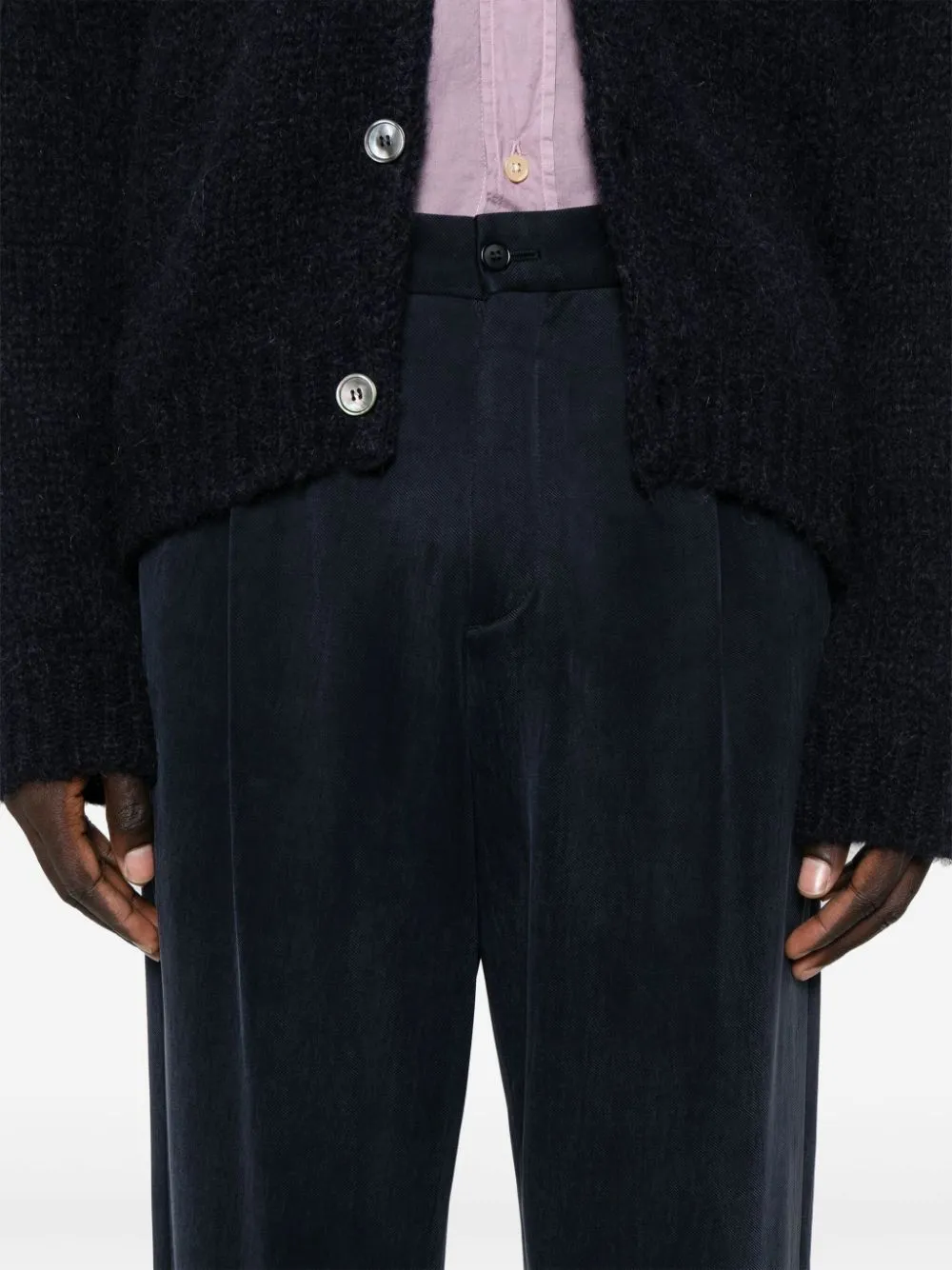 Straight-Leg Jersey Trousers