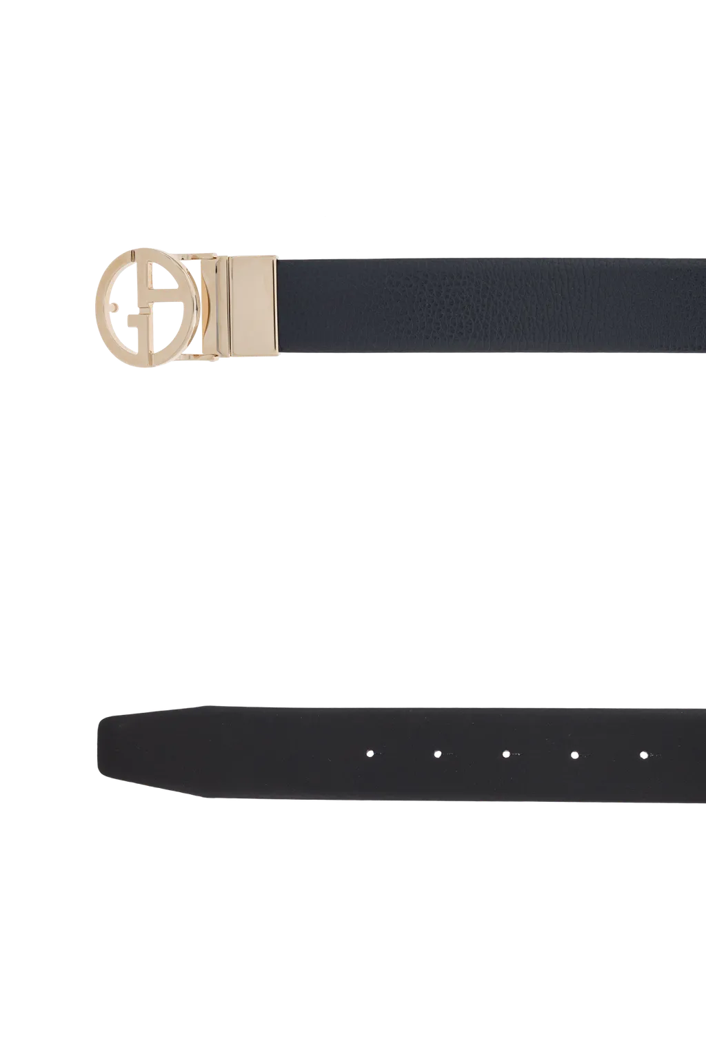 Logo-Buckle Leather Belt