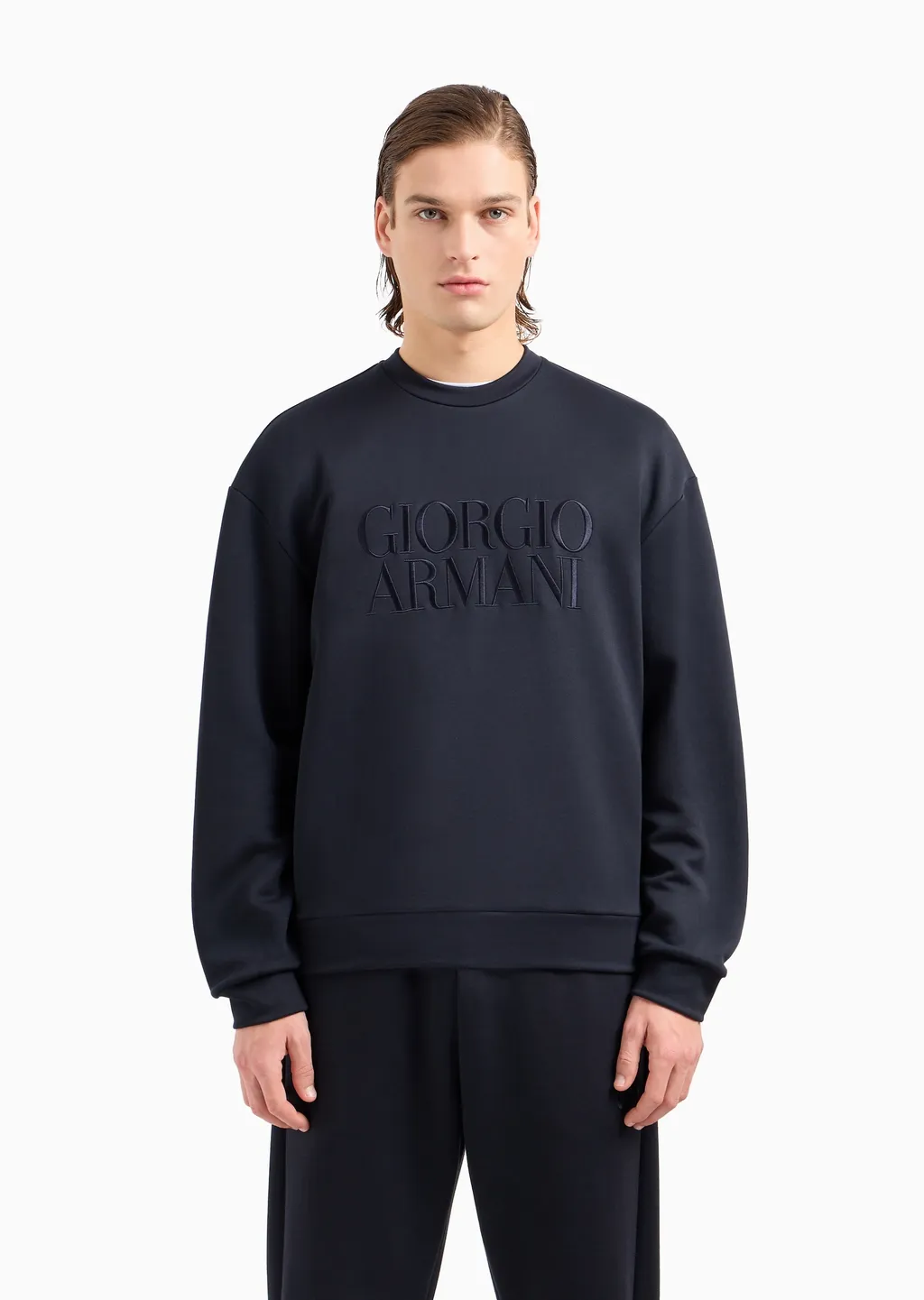 Logo-Embroidered Round-Neck Jumper