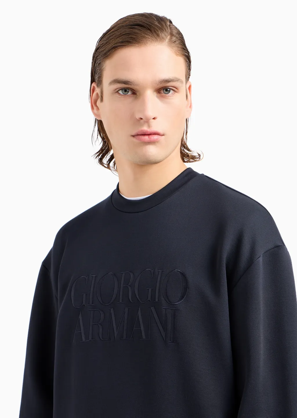 Logo-Embroidered Round-Neck Jumper
