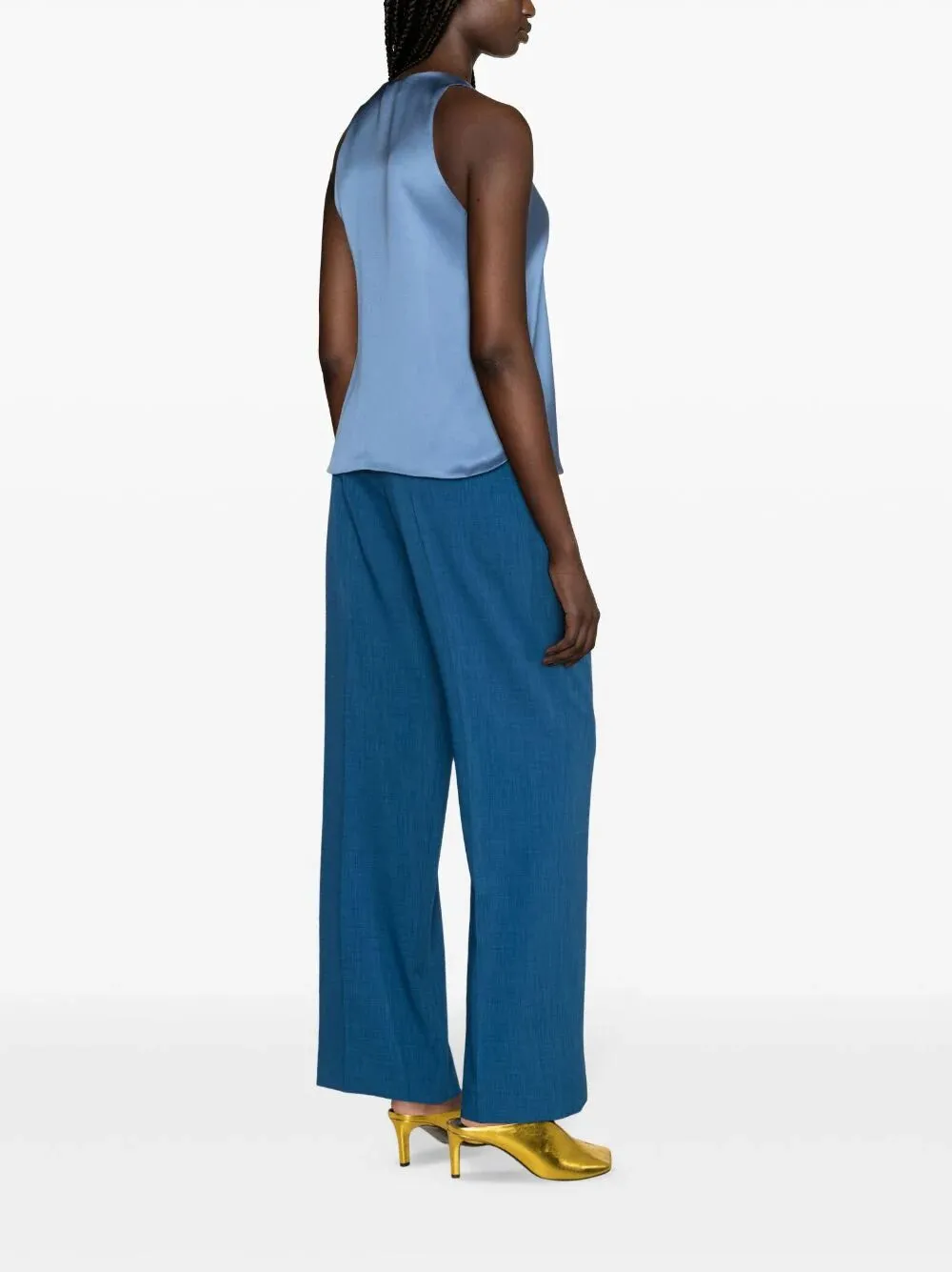Scoop-Neck Satin Tank Top