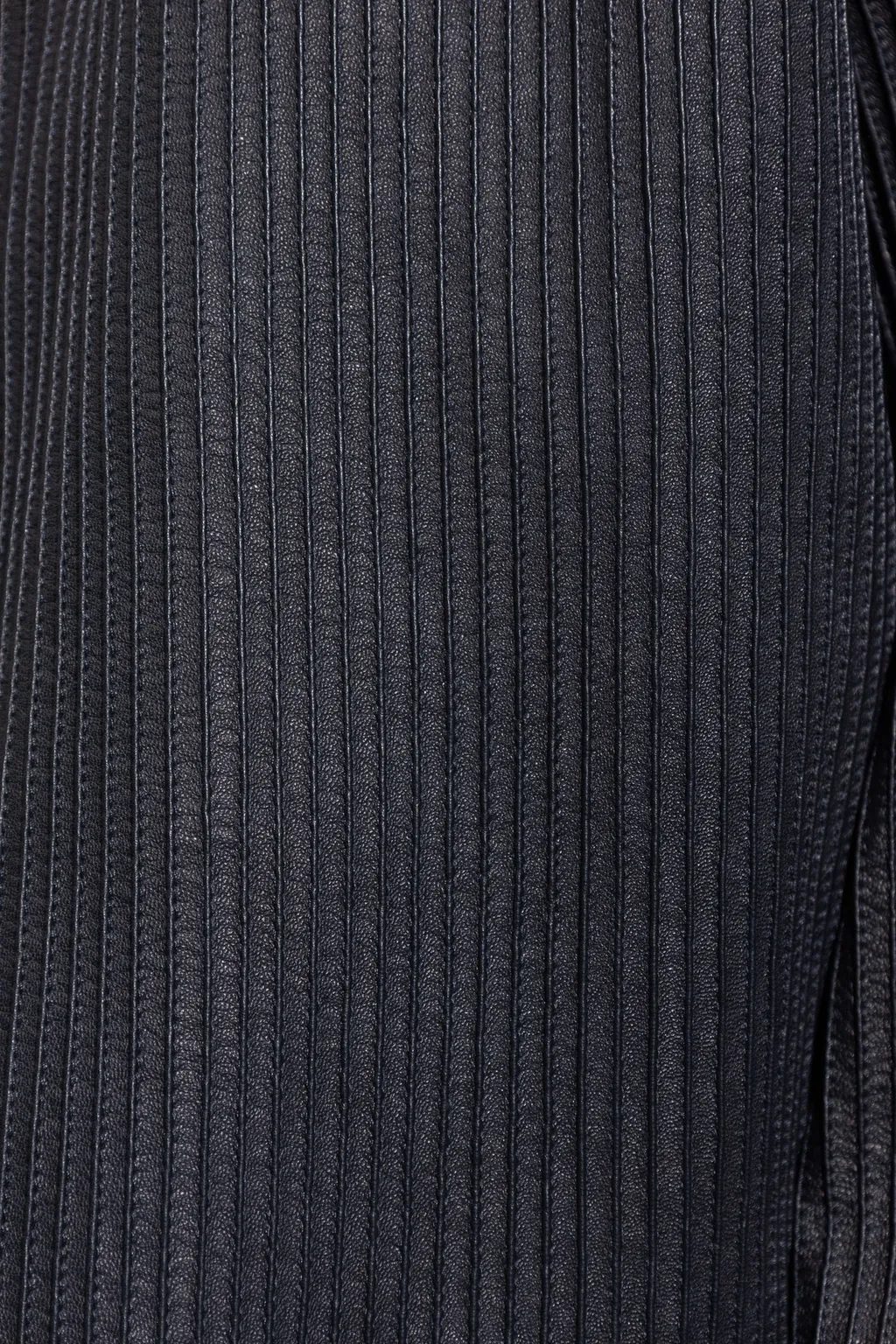 Long-Sleeved Leather Jacket