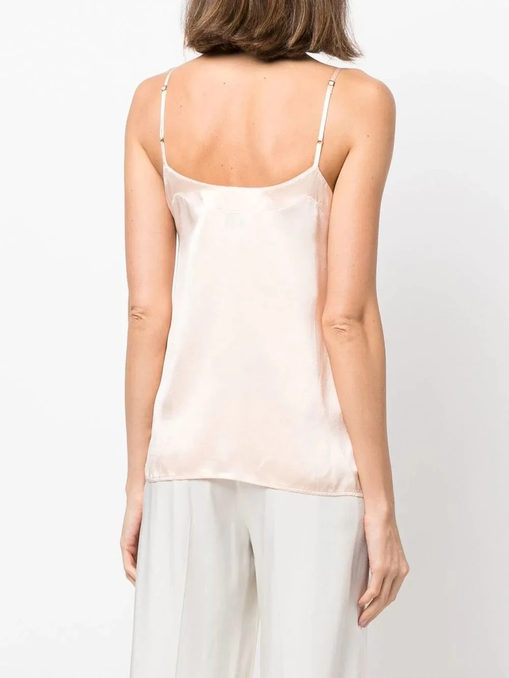 Spaghetti Strap Silk Tank