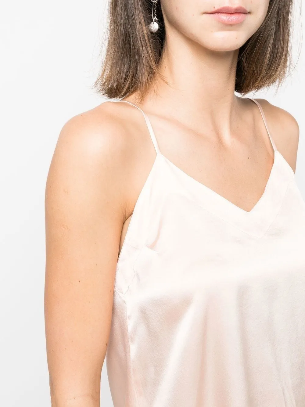 Spaghetti Strap Silk Tank