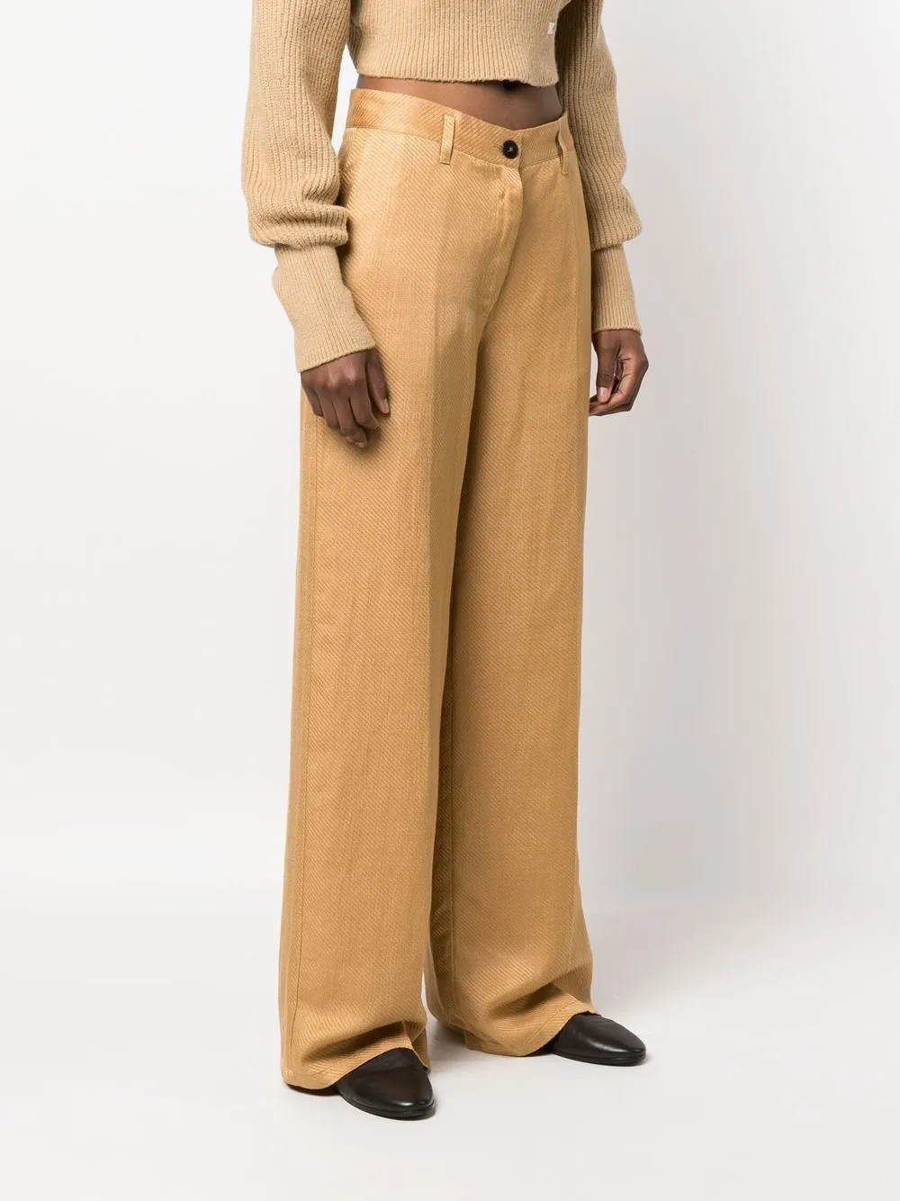 Wide-Leg Tailored Trousers