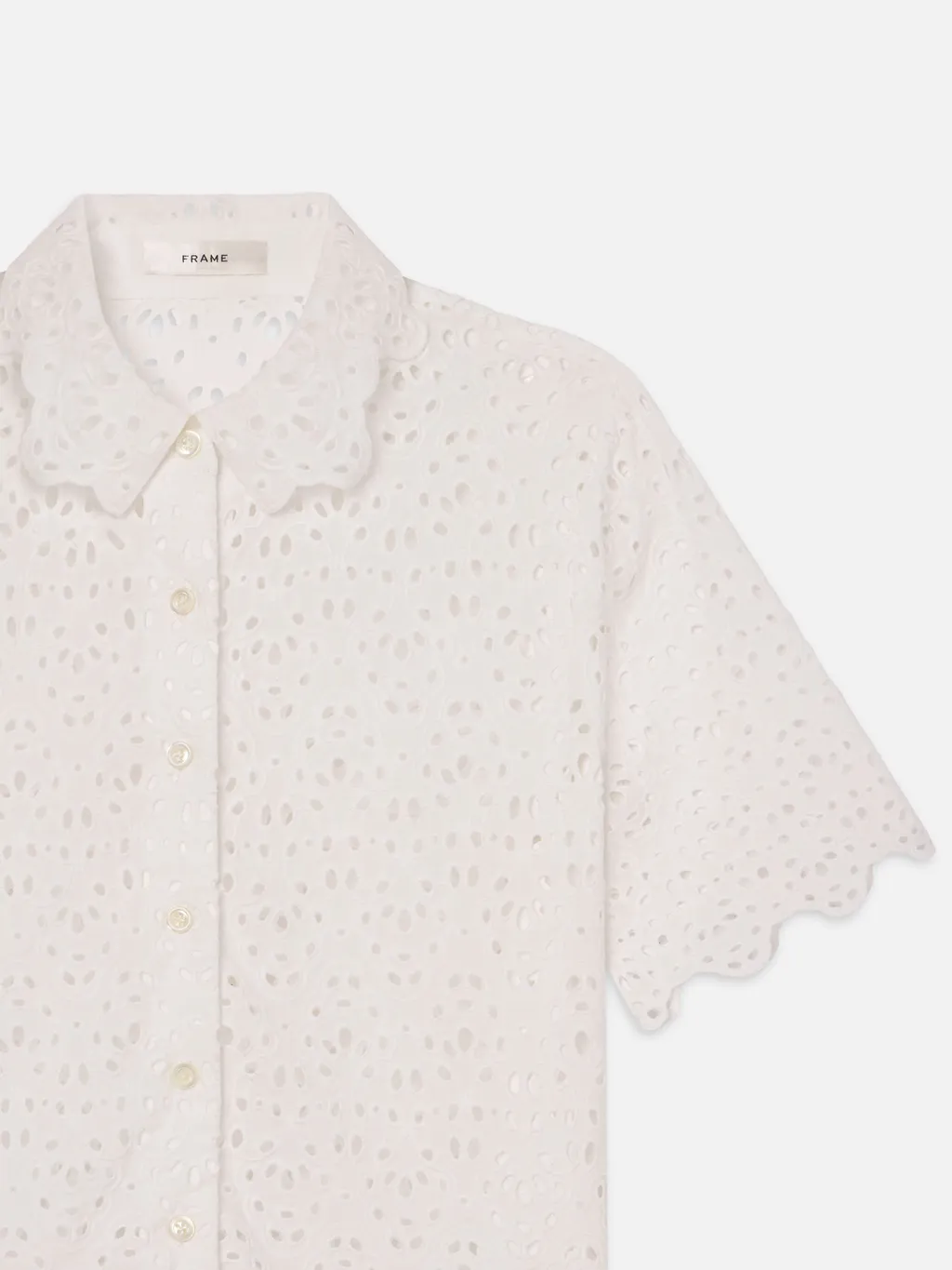 Embroidered Eyelet Top