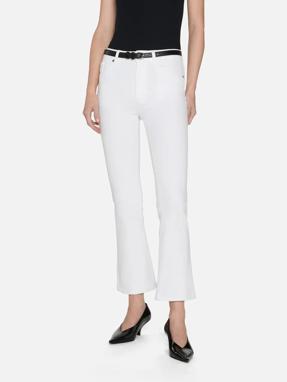 High-Waisted Flared Casual Pants