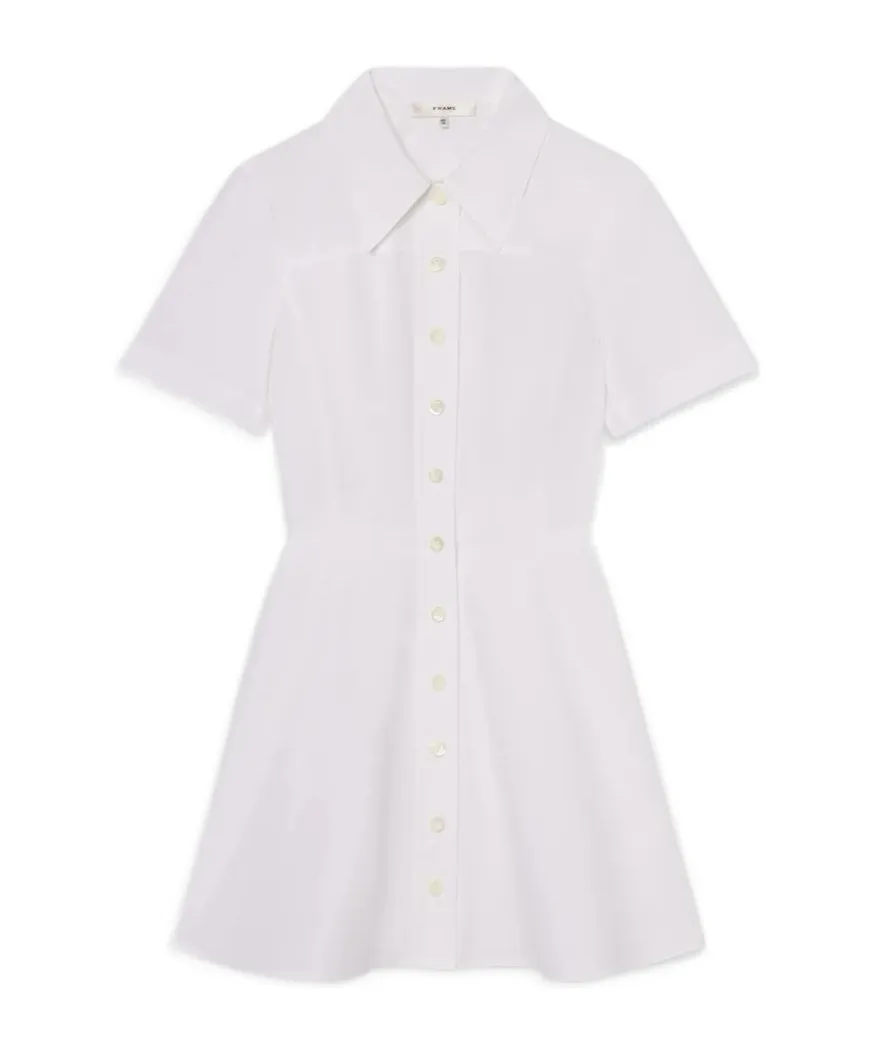 Short-Sleeved Flared Dress