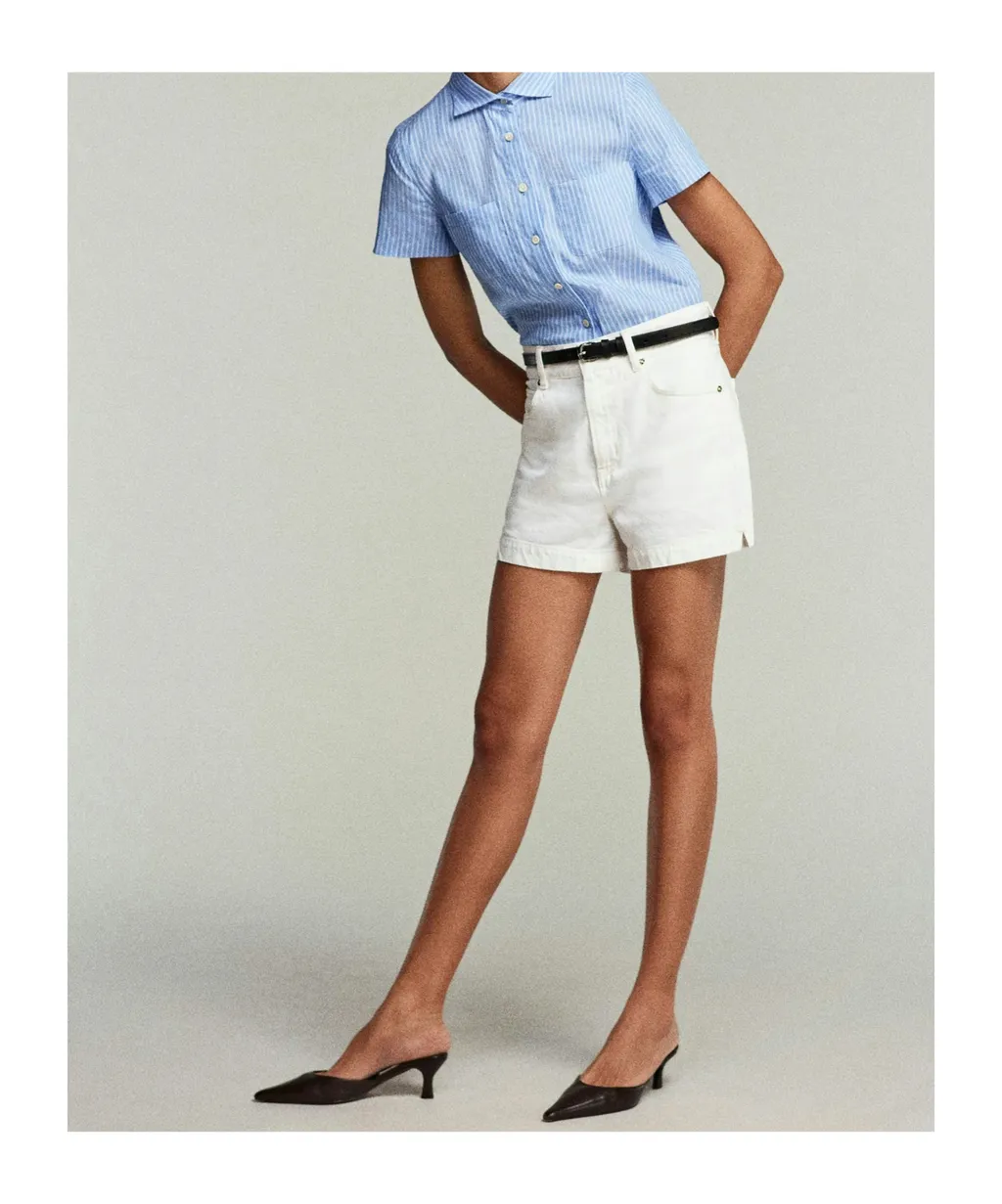 High-Waisted Denim Shorts