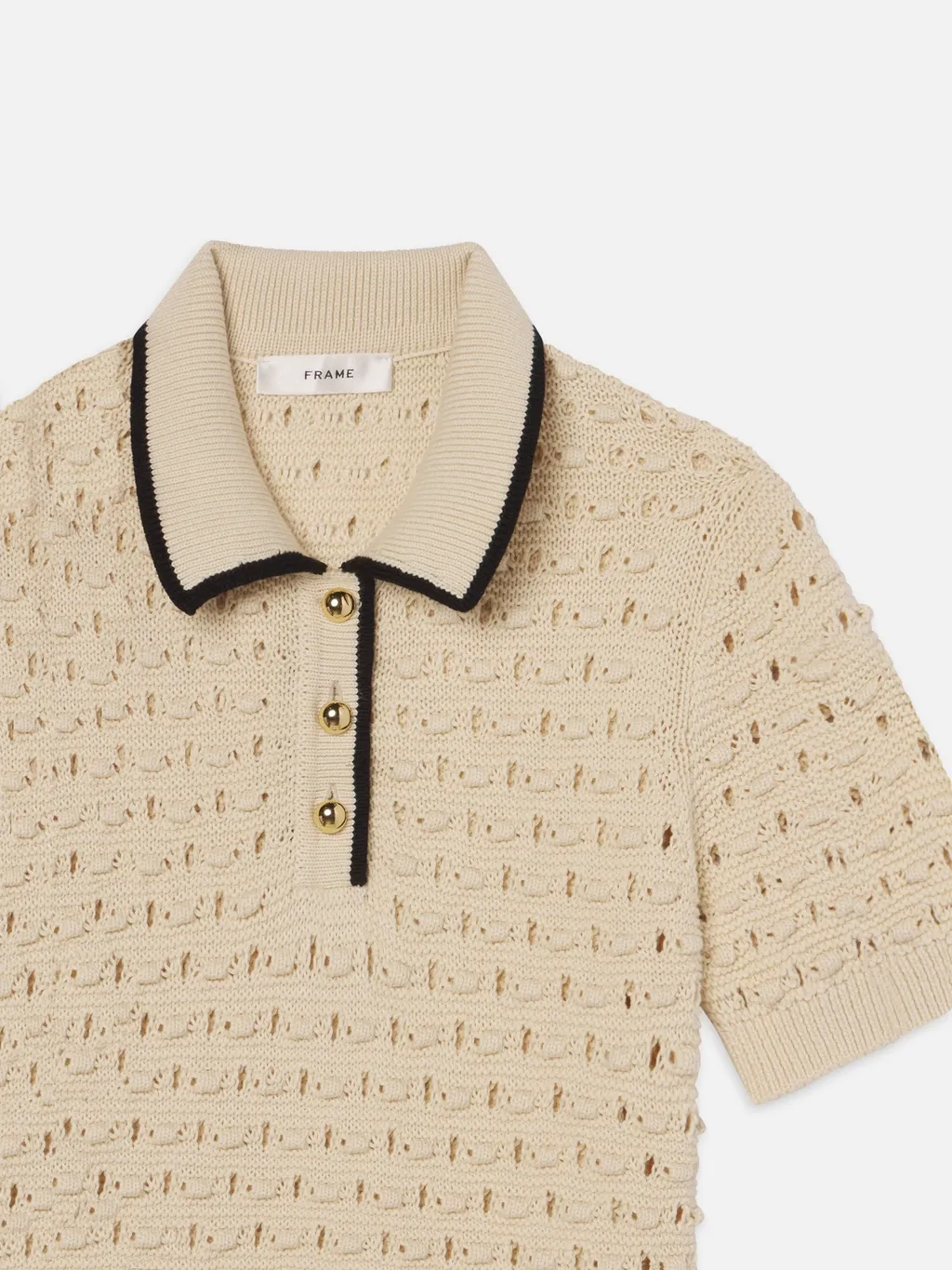 Short-Sleeved Knitted Polo Shirt