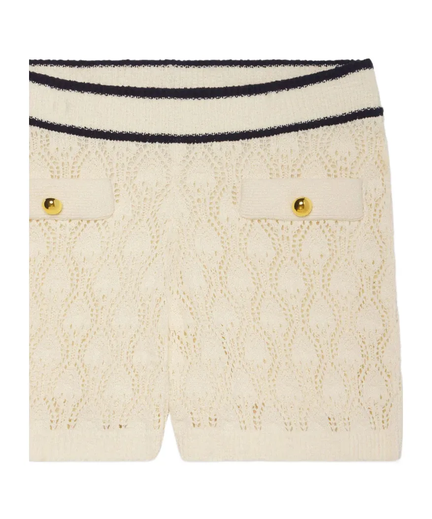 Openwork Knit Shorts