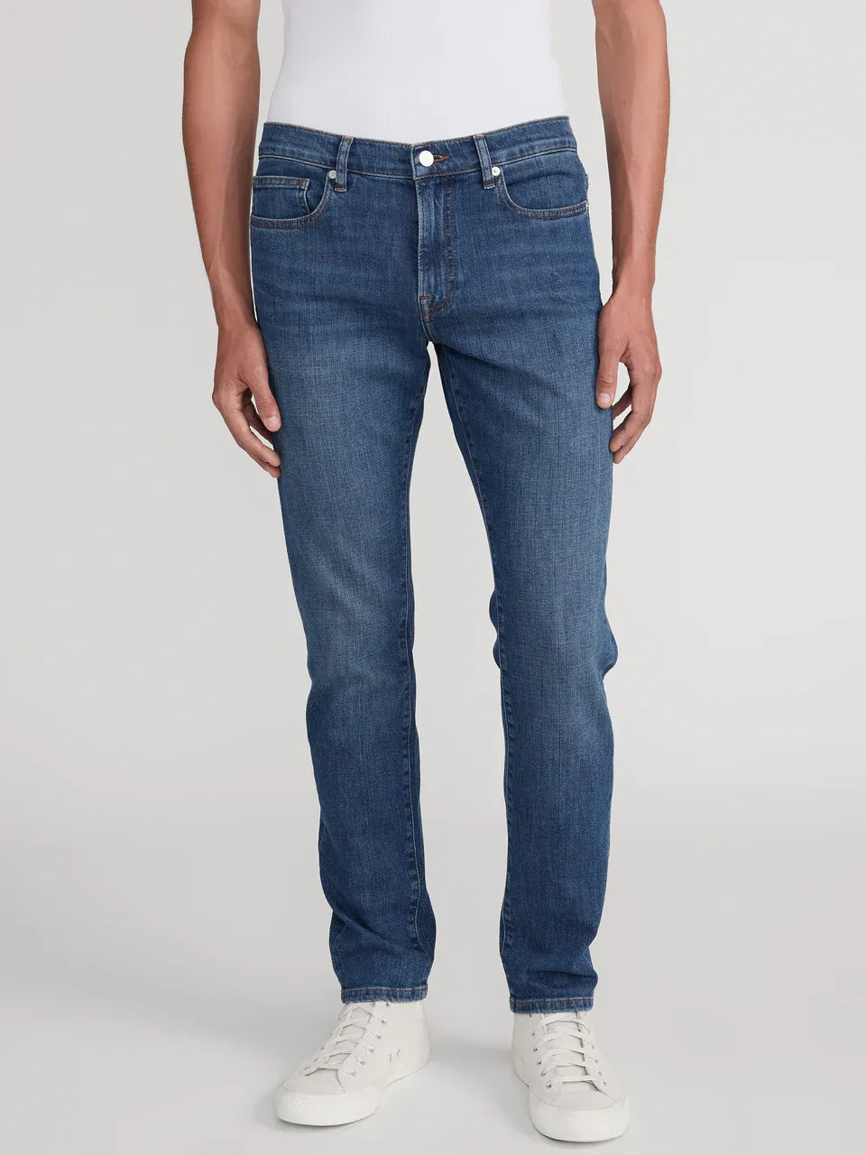 Mid-Rise Straight-Leg Jeans