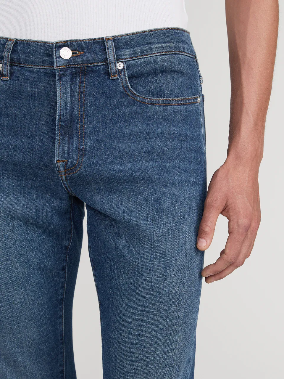 Mid-Rise Straight-Leg Jeans
